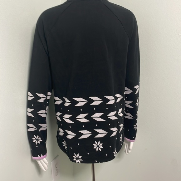 T BY Talbots RAGLAN HALF ZIP PULLOVER - GEO JACQUARD Size Medium - Picture 7 of 11